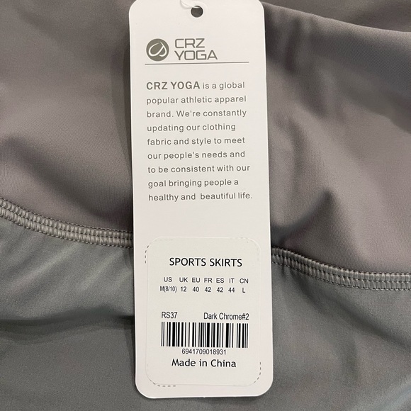 NWT CRZ Yoga light grey skirt size M - Picture 6 of 8